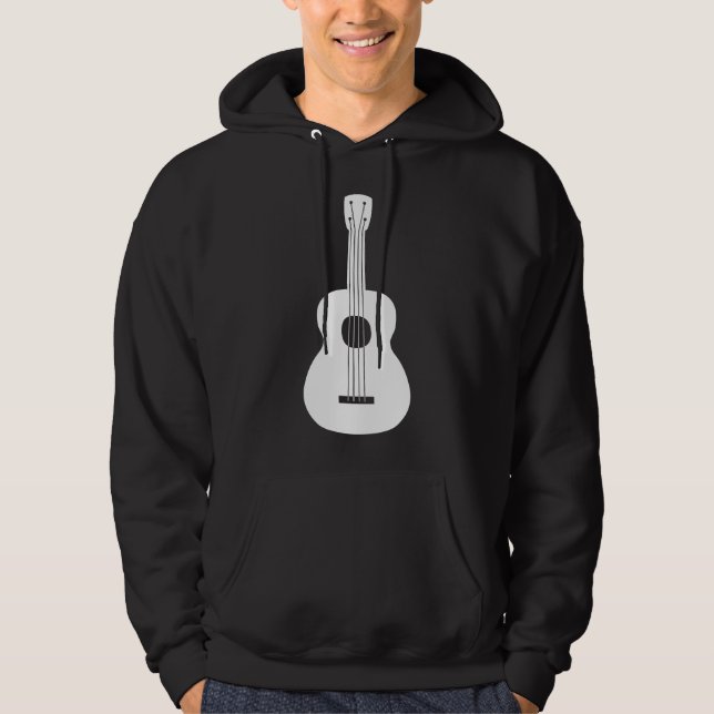 Ukulele - Weiß Hoodie (Vorderseite)