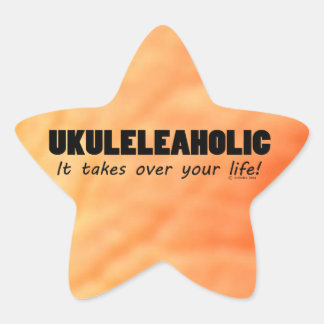 Ukuleleaholic Life Star Sticker