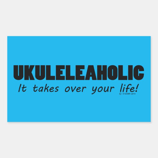 Ukuleleaholischer Aufkleber (Vorderseite)