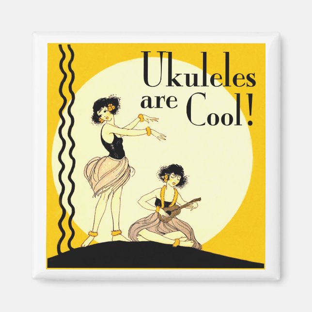 Ukulelen sind cool! Magnet (Vorne)