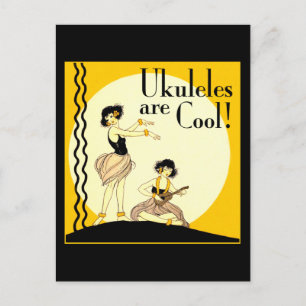Ukulelen sind cool! Postkarte