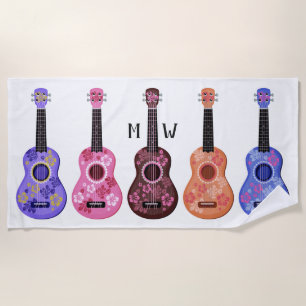 Ukuleles individuelles Mongram Strandtuch