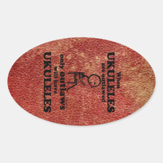 Ukuleles Oval Sticker