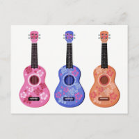 Ukuleles Postcard