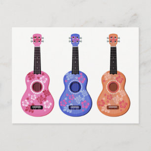 Ukuleles Postcard Postkarte