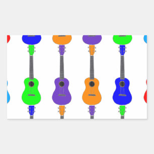 Ukuleles Rechteckiger Aufkleber
