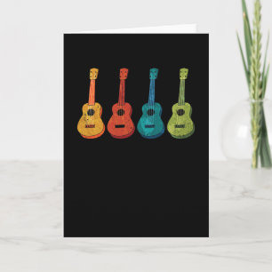 Ukuleles Retro Karte