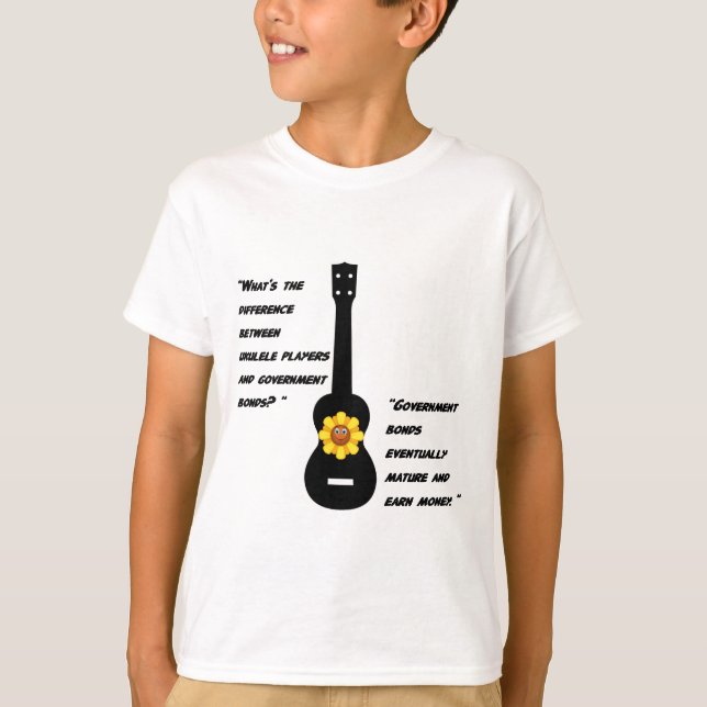 Ukuleles und Bindungen T-Shirt (Vorderseite)