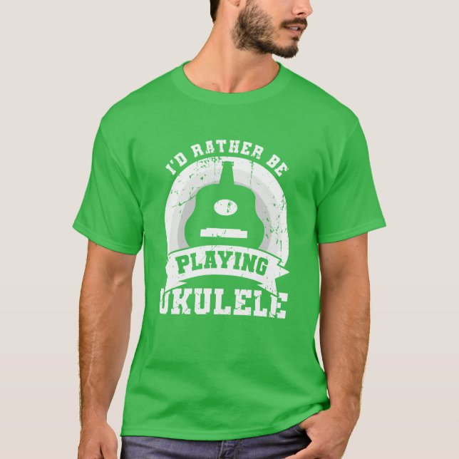 Ukulelist Zitat retro T-Shirt (Vorderseite)