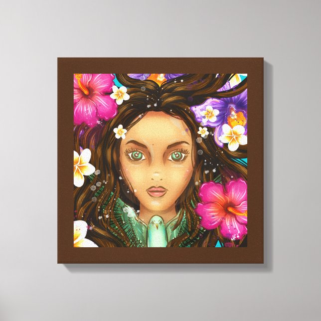 Ukuli'i ka Pua 16x16" Stretched Canvas Print Leinwanddruck (Vorderseite)