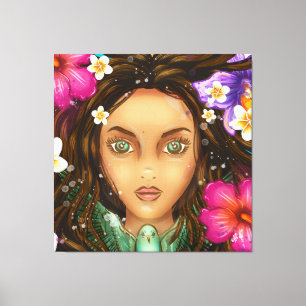 Ukuli'i ka Pua 40x40 Stretched Canvas Print Leinwanddruck