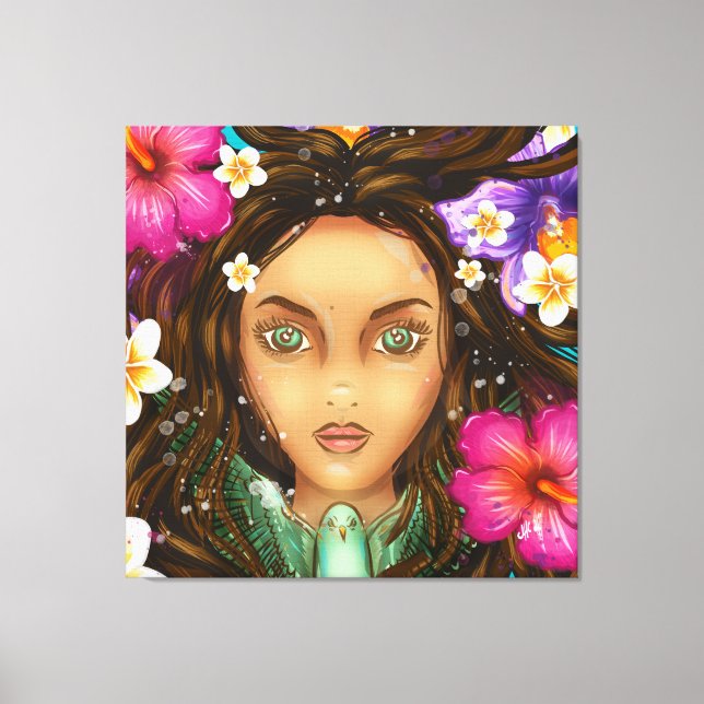 Ukuli'i ka Pua 40x40 Stretched Canvas Print Leinwanddruck (Vorderseite)