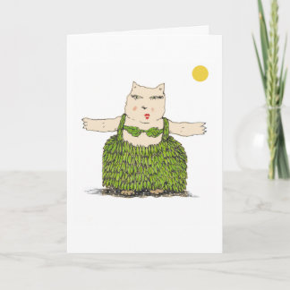 Ula, exotische Hula Katzen-Karte von Kunst Denis Karte