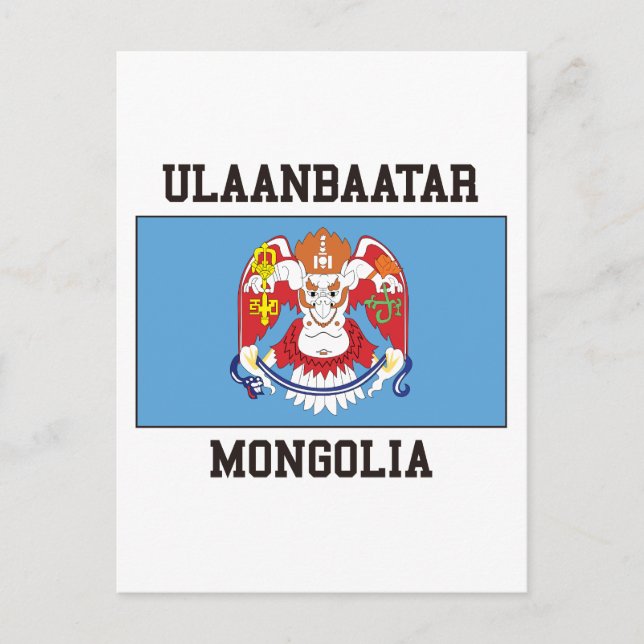 Ulaanbaatar-Flagge Postkarte (Vorderseite)