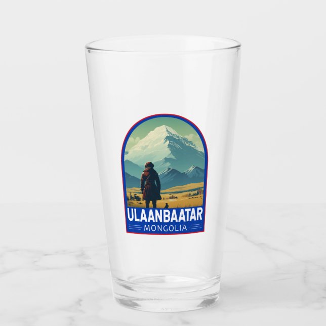 Ulaanbaatar Mongolei - Falconeria Locarno Vintag Glas (Vorderseite)