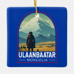 Ulaanbaatar Mongolei - Falconeria Locarno Vintag Keramikornament