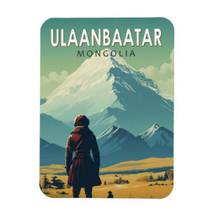 Ulaanbaatar Mongolei Reise Kunst Vintage Magnet