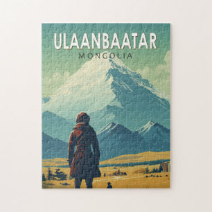 Ulaanbaatar Mongolei Reise Kunst Vintage Puzzle
