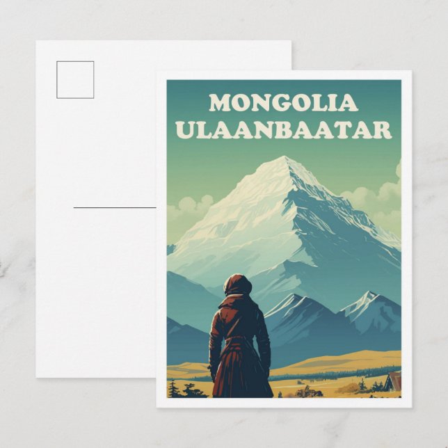 Ulaanbaatar Mongolia Postkarte (Vorne/Hinten)