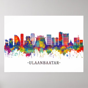 Ulaanbaatar Mongolia Skyline Poster