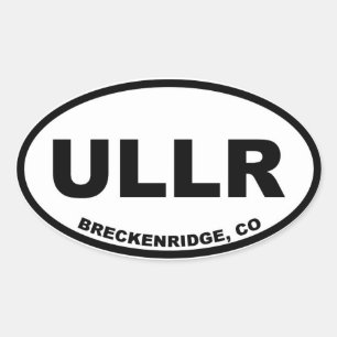 ULLR Breckenridge Colorado Ovaler Aufkleber