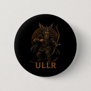 Ullr Nordischer Gott der Jagd und des Skifahrens  Button