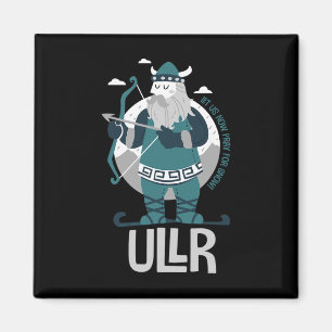 Ullr Nordischer Schnee-Gott Schutzpatron der Skifa Magnet