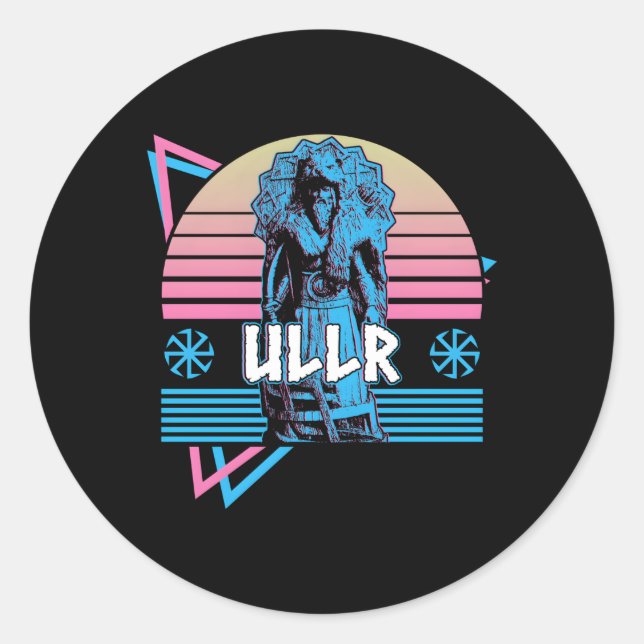Ullr Norse God Asgard Norse Mythology Runder Aufkleber (Vorderseite)