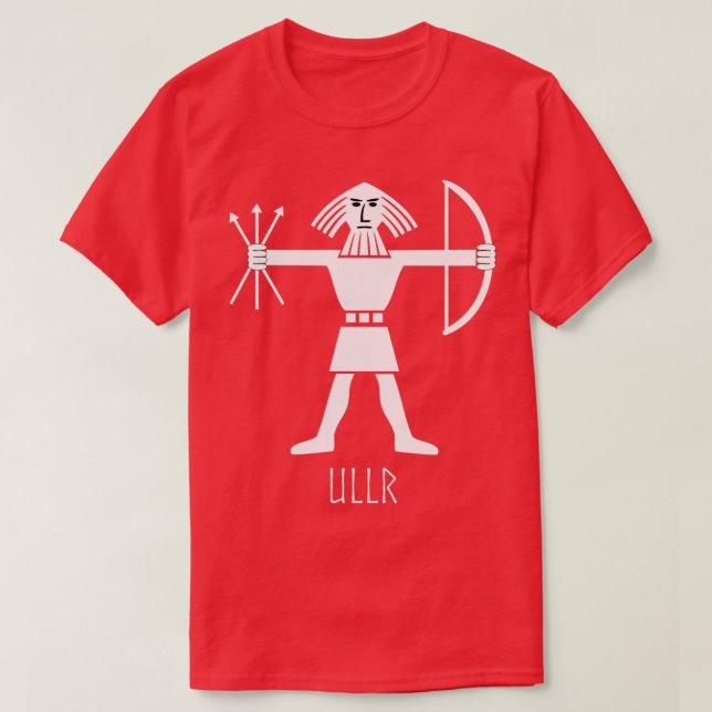 Ullr Norse Viking God of Archery Ski Hunting Winte T-Shirt (Design vorne)