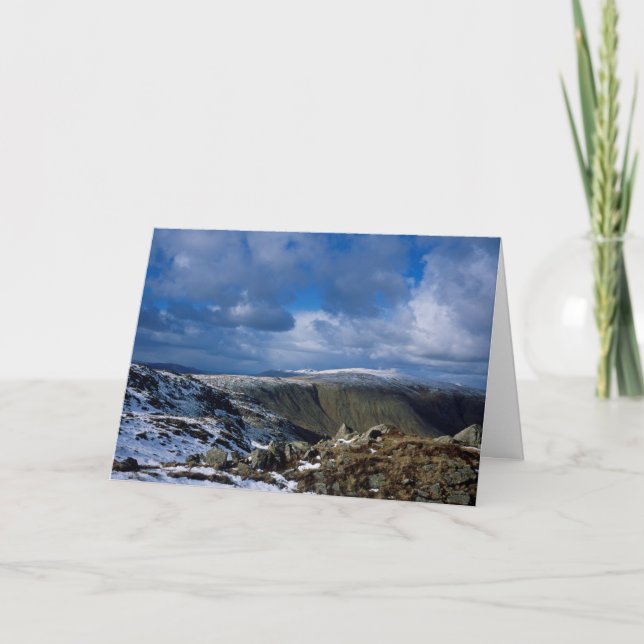Ullscarf und Skiddaw Winter Feiertagskarte (Vorderseite)