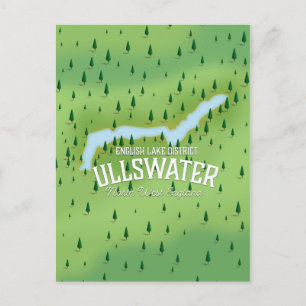 Ullswater Lake District Reiseplakat. Postkarte