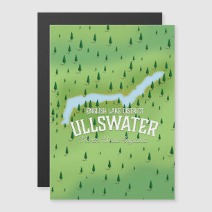Ullswater Lake District Reiseplan Poster. Magnetkarte