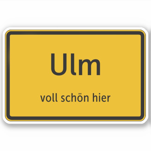Ulm Aufkleber Sticker Autoaufkleber (Vorderseite)