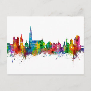 Ulm Germany Skyline Postkarte