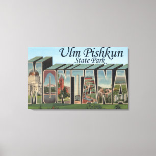 Ulm Pishkun Staats-Park, Montana Leinwanddruck