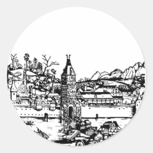Ulm Stadt in Baden-Württemberg in Deutschland Runder Aufkleber