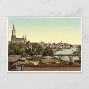 Ulm, Wurtemburg, Deutschland, selten Fotochrom Postkarte