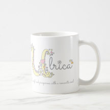 Ulrica Name bedeutet dekorative U Monogramm Tasse