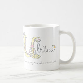 Ulrica Name bedeutet dekorative U Monogramm Tasse