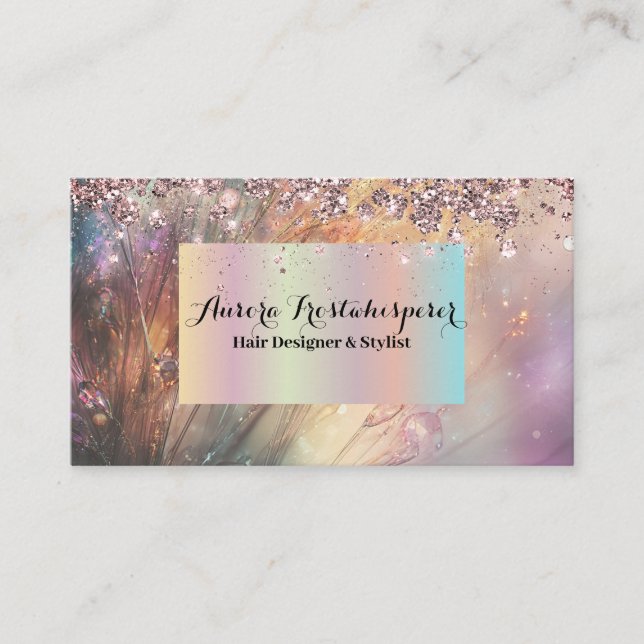 Ulrica Rose Glitzer Halo Business Card Visitenkarte (Vorderseite)