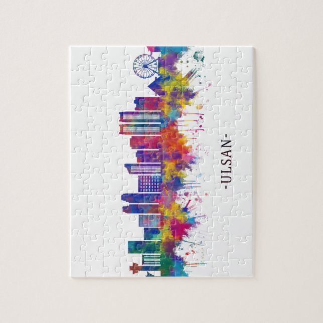 Ulsan South Korea Skyline Puzzle (Vertikal)