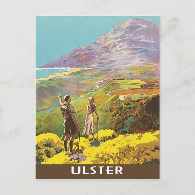 Ulster Northern Ireland Vintage Travel Postkarte (Vorderseite)