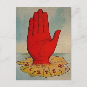 Ulster Red Hand & Map Postkarte