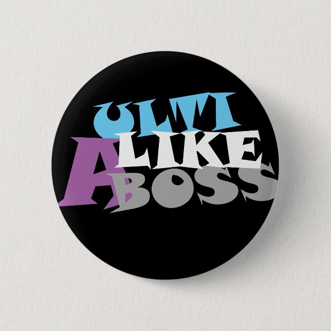 Ulti mögen einen Chef-(dunklen) Knopf Button (Vorderseite)
