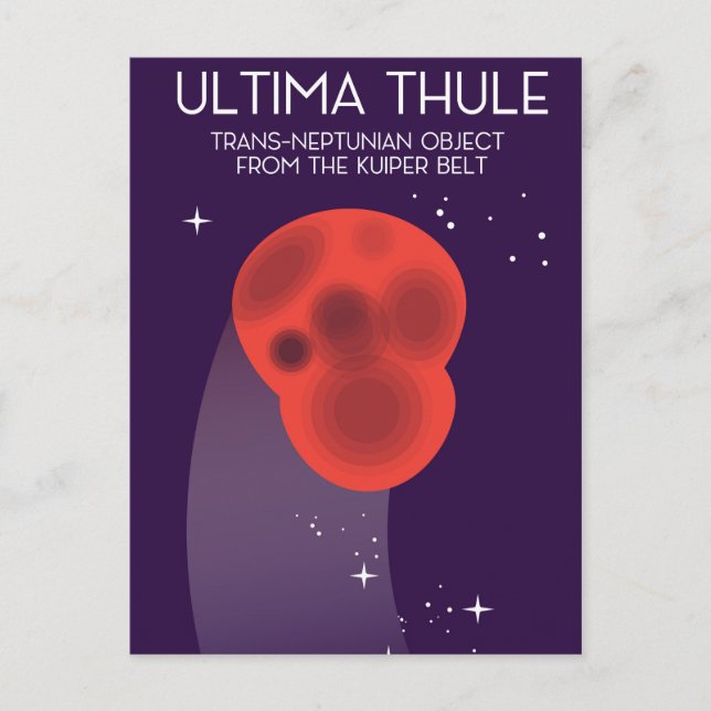 Ultima Thule Keiper Belt Weltraumkunst Postkarte (Vorderseite)