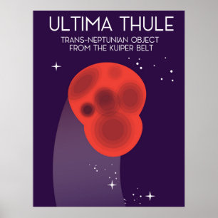 Ultima Thule Keiper-Gürtel Weltraumkunst Poster