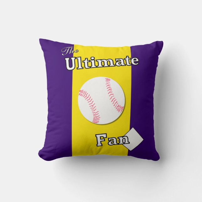 Ultimate Baseball Fan Amethyst Gold Sea Diebe Kissen (Vorderseite)