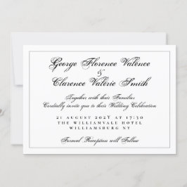 Ultimate Calligraphy Elegance QR Code Wedding Einladung