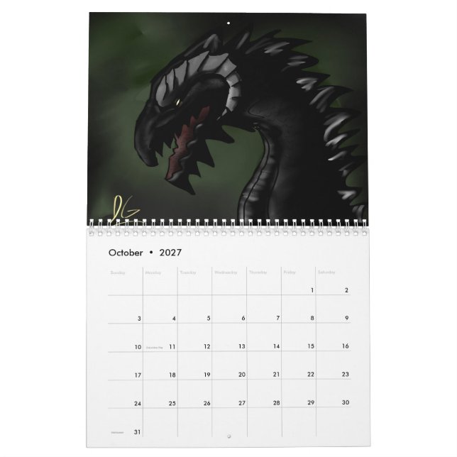 Ultimate Dragon Art Calendar Kalender (Okt 2027)