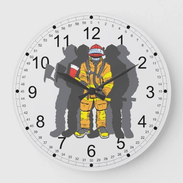 Ultimate Firefighter Große Wanduhr (Vorderseite)
